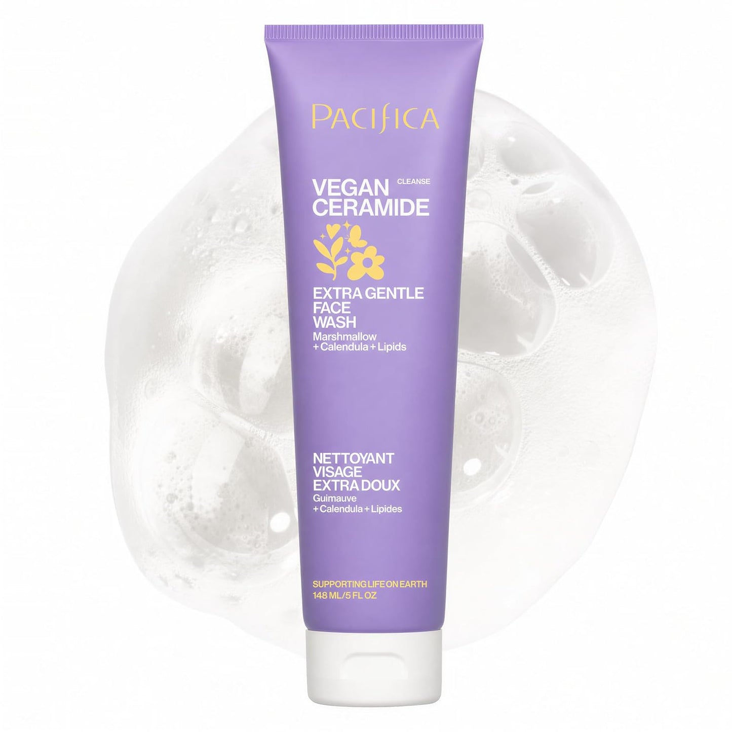 Face Wash for Sensitive Skin Facial Cleanser Vegan Ceramide Barrier Repair Extra Gentle for Daily Fragrance Free for Sensitive Skin, Clean Beauty, Vegan & Cruelty-Free Dermatologist Tested