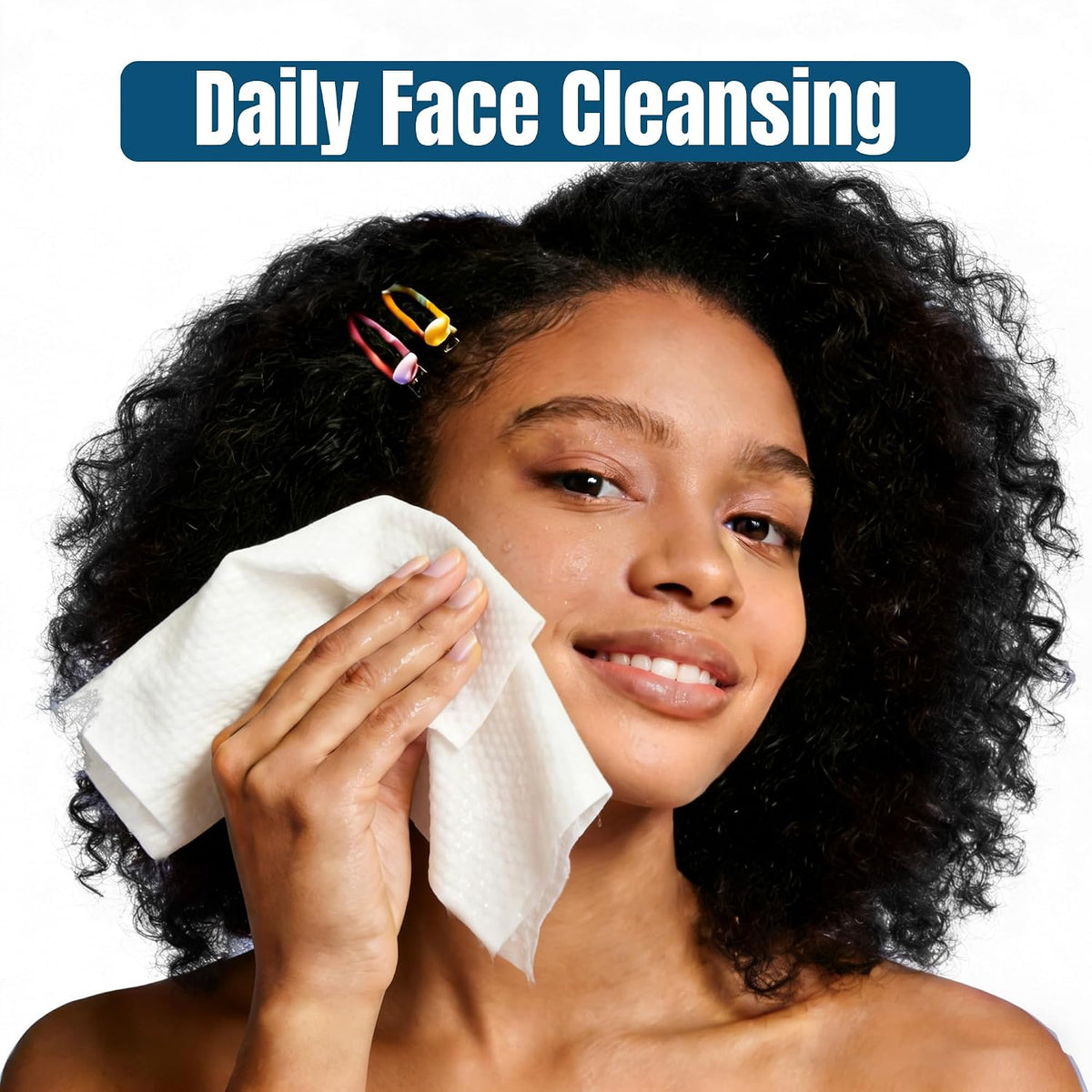 Face Towels, Disposable Biodegradable Facial Towels for Sensitive Skin, Lint- Free Face Wipes for Washing Face, Skincare and Makeup Remover, Dry Wipes, 10"×12" Extra Large, 50 Count
